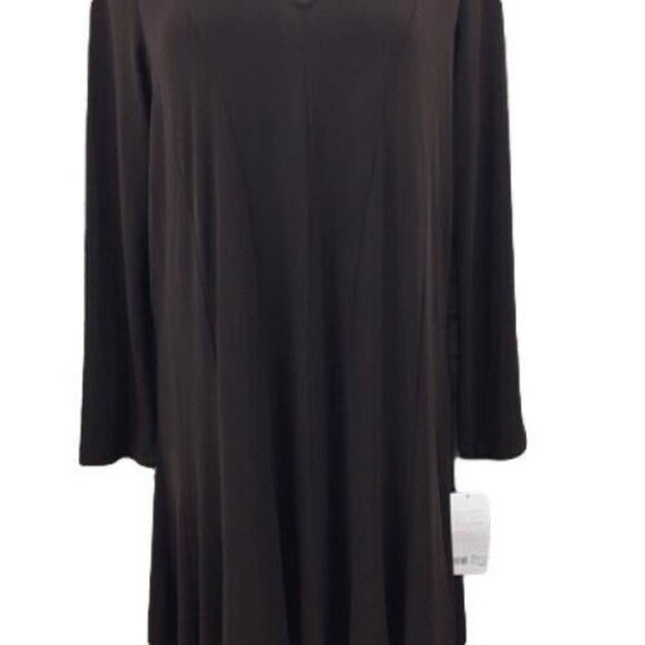 Liz Lange For Target Womens V-Neck A-Line Maternity Dress Brown Size L - Picture 3 of 8